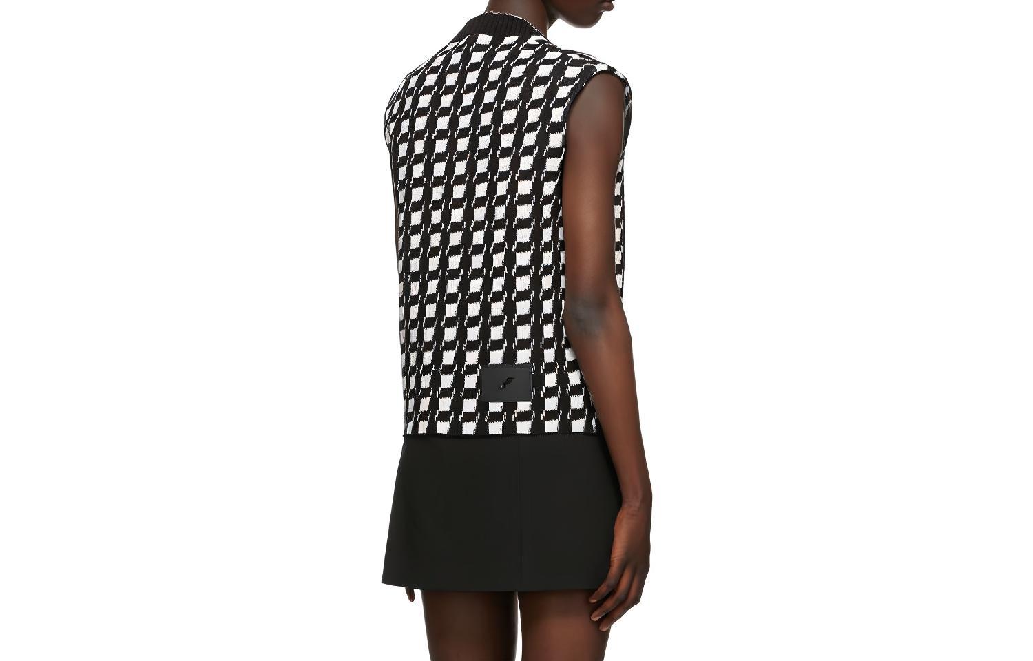 (Women) WE11DONE SS21  Sleeveless Plaid Tank Top Black/White. WD-KV1-21-600-U-BK 圖 3