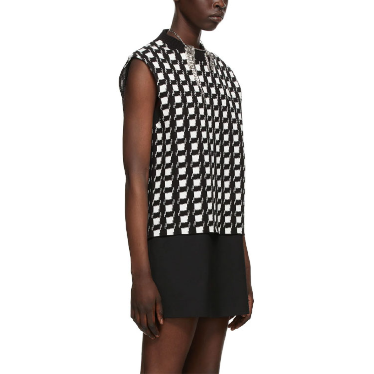 (Women) WE11DONE SS21  Sleeveless Plaid Tank Top Black/White. WD-KV1-21-600-U-BK 圖 4