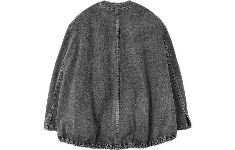 (Women) WE11DONE SS22  Washed Black Denim Jacket with V-Neck and Ruched Design. WD-DJ1-22-353-W-WB 圖 3