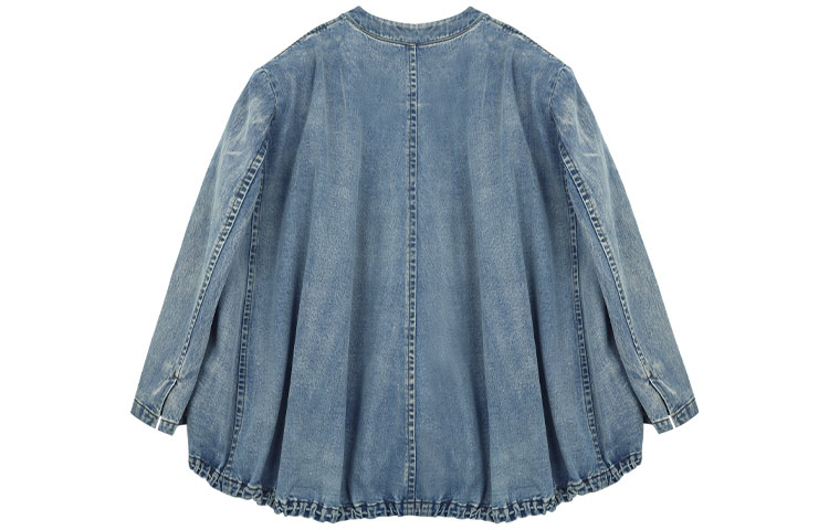 (Women) WE11DONE SS22  Washed Denim Jacket with V-Neck and Pleats Blue. WD-DJ1-22-353-W-BL 圖 3