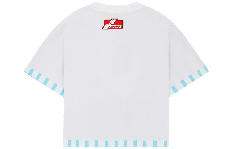 Lookbook (W) WE11DONE SS22 白色愛心印花Logo圓領T恤。 WD-KT1-22-641-W-SK