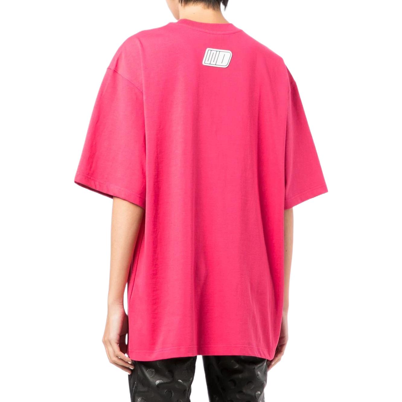 Shop (W) WE11DONE SS22 重疊標誌印花粉色圓領T恤 WD-TT1-22-652-U-HP