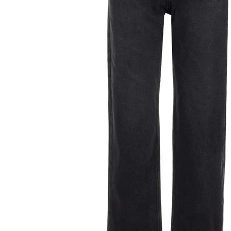 Lookbook (Women) WE11DONE SS22 Washed Distressed Loose Fit Straight Jeans Women Black WD-DP1-22-315-W-WB