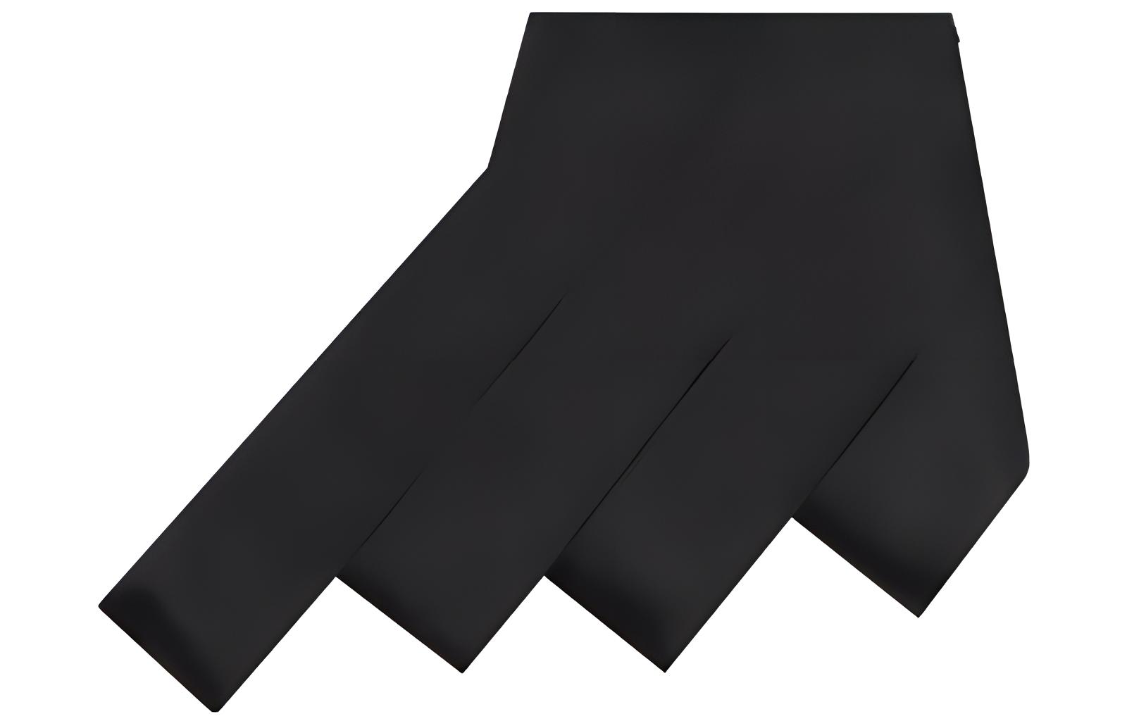 (Women) WE11DONE SS23  Black Asymmetric Satin Midi Skirt with Side Slit. WD-SK1-23-084-W-BK