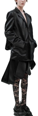 (Women) WE11DONE SS23 Black Asymmetric Satin Midi Skirt with Side Slit. WD-SK1-23-084-W-BK Lookbook (Women) WE11DONE SS23 Black Asymmetric Satin Midi Skirt with Side Slit. WD-SK1-23-084-W-BK