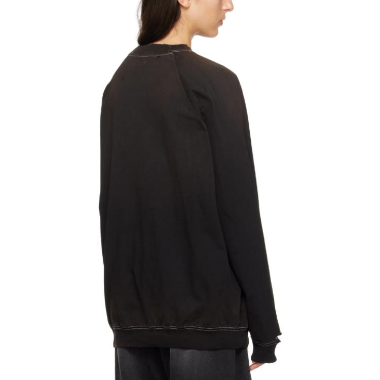 Shop (W) WE11DONE SS23 黑色动物印花长袖T恤。 WD-TS3-23-868-U-BK