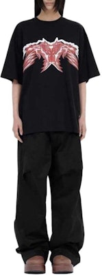 (W) WE11DONE SS23 黑色翻蓋口袋休閒長褲 WD-PT1-23-238-W-BK Lookbook (W) WE11DONE SS23 黑色翻蓋口袋休閒長褲 WD-PT1-23-238-W-BK