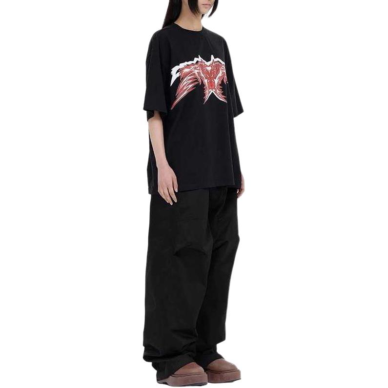 Shop (W) WE11DONE SS23 黑色翻蓋口袋休閒長褲 WD-PT1-23-238-W-BK