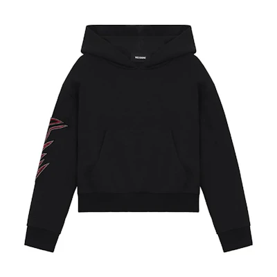 (Women) WE11DONE SS23 Black Sweatshirt with Side Arm Embroidery WD-TH1-23-780-W-BK