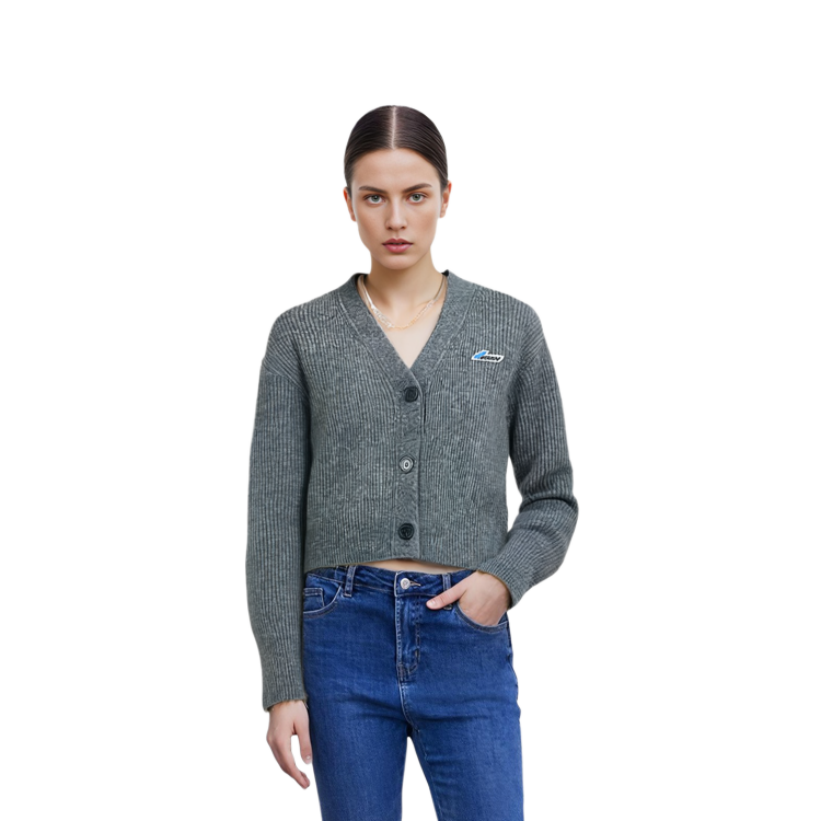 Purchase (W) WE11DONE SS23 灰色V領標誌針織毛衣 禮盒款 WD-KC1-23-670-W-GY