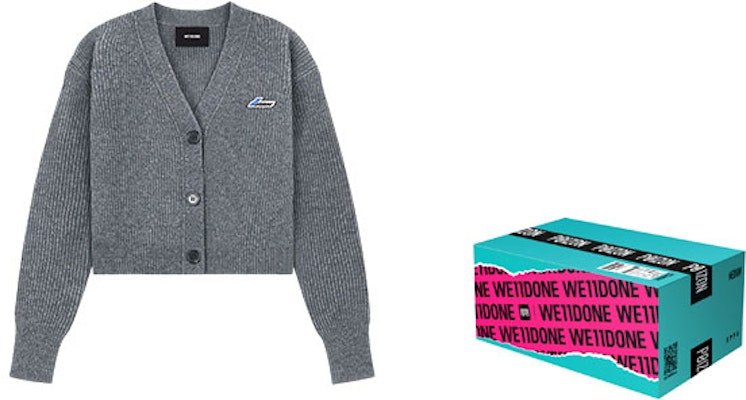 (W) WE11DONE SS23 灰色V領標誌針織毛衣 禮盒款 WD-KC1-23-670-W-GY Cheap (W) WE11DONE SS23 灰色V領標誌針織毛衣 禮盒款 WD-KC1-23-670-W-GY