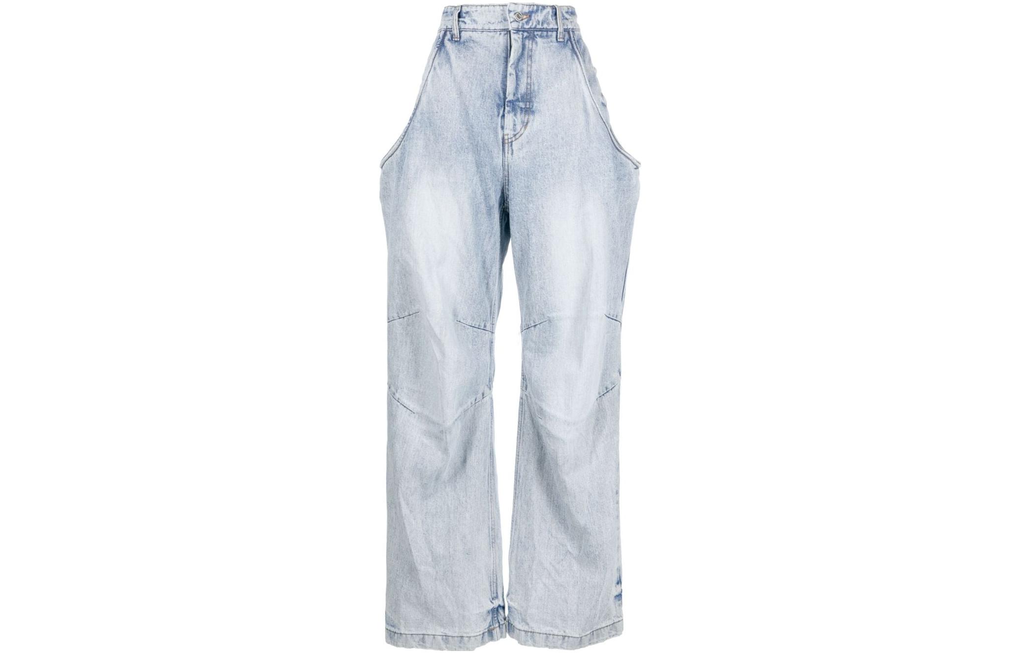 Order (Women) WE11DONE SS23  High-Waisted Wide-Leg Jeans Blue WD-DP3-23-354-W-SK