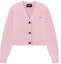 Buy (Women) WE11DONE SS23 Pink Cropped Cardigan with Front Logo and Button Closure. WD-KC1-23-671-W-LP