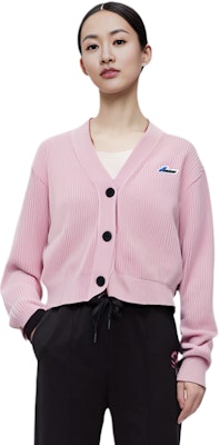 (Women) WE11DONE SS23 Pink Cropped Cardigan with Front Logo and Button Closure. WD-KC1-23-671-W-LP Lookbook (Women) WE11DONE SS23 Pink Cropped Cardigan with Front Logo and Button Closure. WD-KC1-23-671-W-LP
