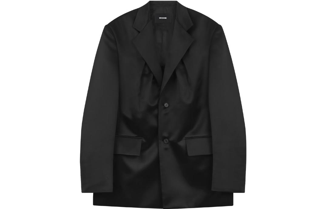 (Women) WE11DONE SS23  Solid Color Casual Long Sleeve Button Blazer WD-JK1-23-061-W-BK