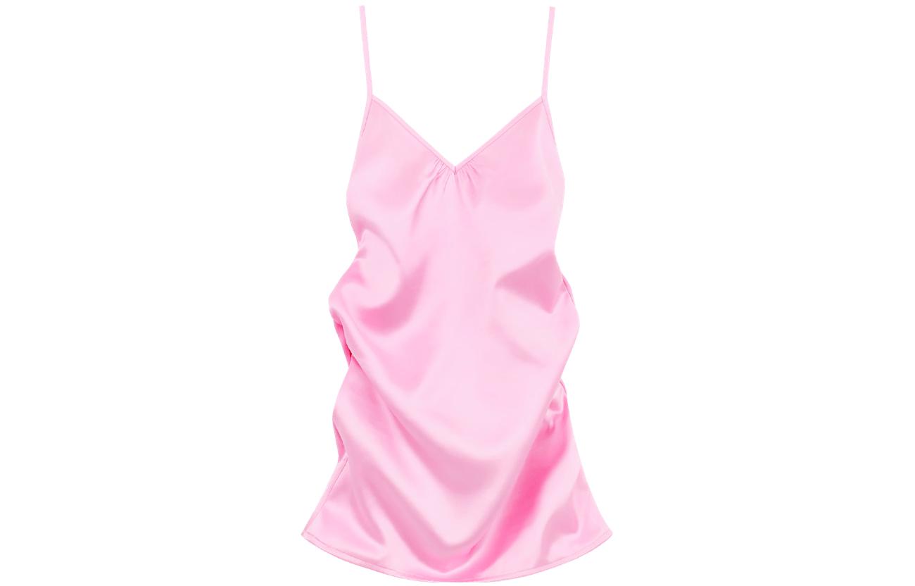 Order (Women) WE11DONE SS23  Solid Satin Sleeveless Casual Wave Dress WD-OP1-23-124-W-PK