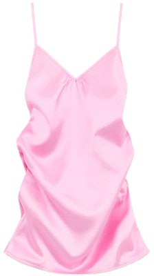 (Women) WE11DONE SS23 Solid Satin Sleeveless Casual Wave Dress WD-OP1-23-124-W-PK Order (Women) WE11DONE SS23 Solid Satin Sleeveless Casual Wave Dress WD-OP1-23-124-W-PK