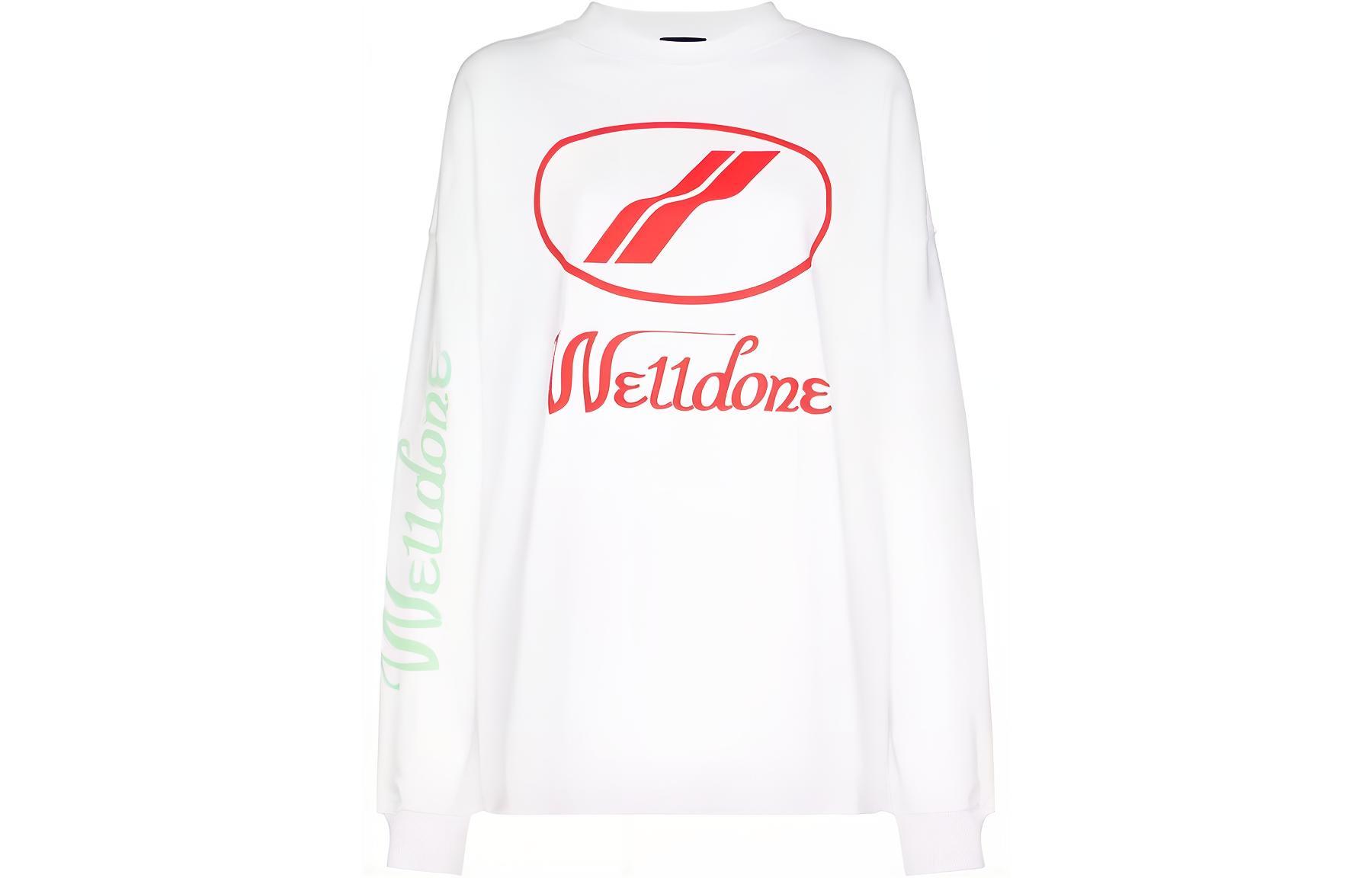(Women) WE11DONE SS23  White Pullover Letter Print Regular T-Shirt. WDTP420712U-WHITE