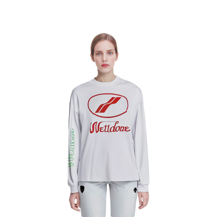 (Women) WE11DONE SS23  White Pullover Letter Print Regular T-Shirt. WDTP420712U-WHITE 圖 3