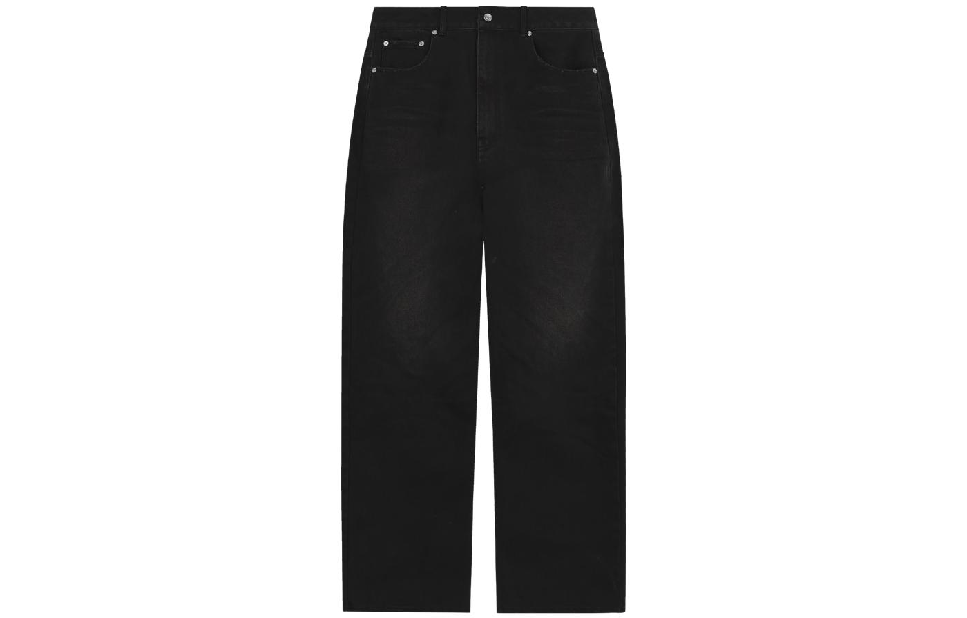 (Women) WE11DONE SS23 Distressed Fringe Loose Fit Jeans  Denim Pants WD-DP1-23-357-W-BK