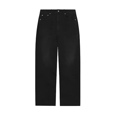 (Women) WE11DONE SS23 Distressed Fringe Loose Fit Jeans Denim Pants WD-DP1-23-357-W-BK