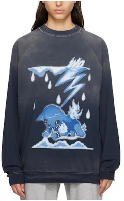 (W) WE11DONE SS23 海军蓝动物印花圆领长袖T恤 WD-TS3-23-868-U-NV Order (W) WE11DONE SS23 海军蓝动物印花圆领长袖T恤 WD-TS3-23-868-U-NV