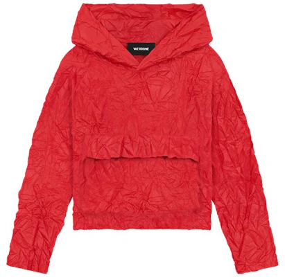 (Women) WE11DONE SS23 Xmas Style Solid Ruched Cropped Hoodie Women’s Red WD-JP1-23-088-W-RD Buy (Women) WE11DONE SS23 Xmas Style Solid Ruched Cropped Hoodie Women’s Red WD-JP1-23-088-W-RD