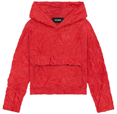 (Women) WE11DONE SS23 Xmas Style Solid Ruched Cropped Hoodie Women’s Red WD-JP1-23-088-W-RD Order (Women) WE11DONE SS23 Xmas Style Solid Ruched Cropped Hoodie Women’s Red WD-JP1-23-088-W-RD