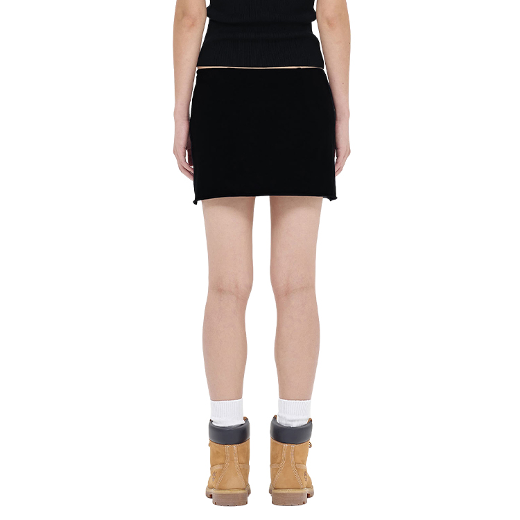 Purchase (Women) WE11DONE SS24  Black Mid-Rise Letter Print Casual Skirt. WD-TK1-24-832-W-BK