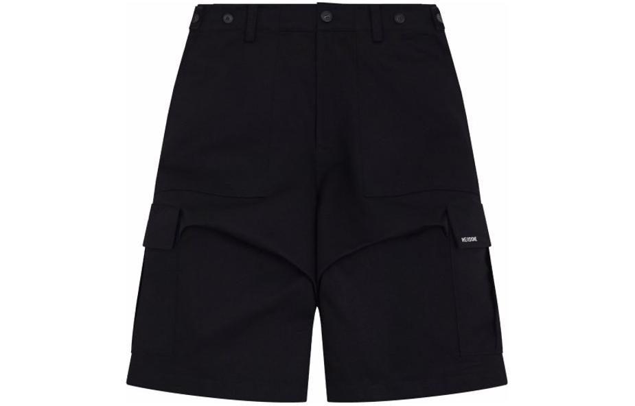 Order (W) WE11DONE SS24 黑色中腰純色拉鍊休閒短褲. WD-PT1-24-213-W-BK