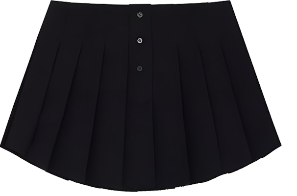 (Women) WE11DONE SS24 Black Pleated Mini Skirt - Casual Solid Color. WD-SK1-24-243-W-BK Buy (Women) WE11DONE SS24 Black Pleated Mini Skirt - Casual Solid Color. WD-SK1-24-243-W-BK