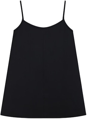 (Women) WE11DONE SS24 Black Satin V-Neck Slip Dress with Zippered Pocket. WD-OP0-24-149-W-BK Lookbook (Women) WE11DONE SS24 Black Satin V-Neck Slip Dress with Zippered Pocket. WD-OP0-24-149-W-BK