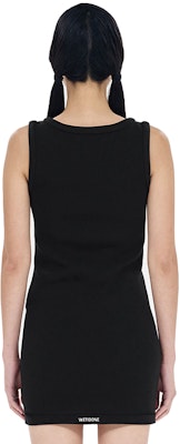 (Women) WE11DONE SS24 Black Sleeveless U-Neck Dress with Rhinestone Details WD-TO1-24-898-W-BK Purchase (Women) WE11DONE SS24 Black Sleeveless U-Neck Dress with Rhinestone Details WD-TO1-24-898-W-BK