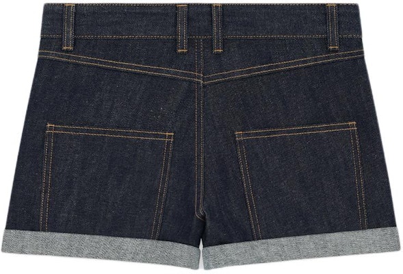 (W) WE11DONE SS24 低腰牛仔短褲 海軍藍對比縫線短褲 WD-DP0-24-385-W-NV Lookbook (W) WE11DONE SS24 低腰牛仔短褲 海軍藍對比縫線短褲 WD-DP0-24-385-W-NV