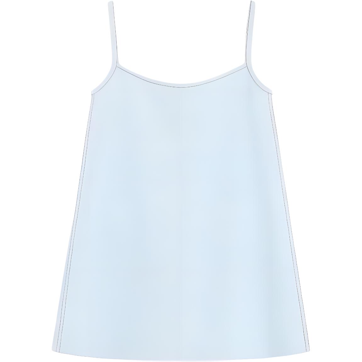 Lookbook (W) WE11DONE SS24 V領無袖牛仔洋裝 淺藍色 WD-OP0-24-151-W-IC