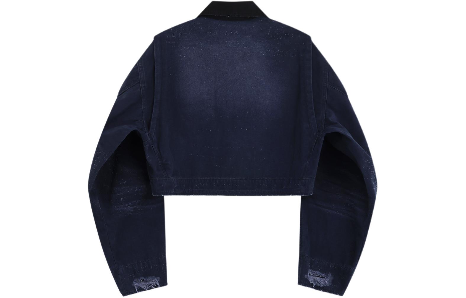 (Women) WE11DONE SS24  Washed Denim Short Jacket with Logo & Dual Pockets - Blue WD-DJ0-24-309-W-NV 圖 3