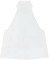 (Women) WE11DONE SS24 White Halter Neck Satin Tank Top WD-BL0-24-176-W-WH (Women) WE11DONE SS24 White Halter Neck Satin Tank Top WD-BL0-24-176-W-WH