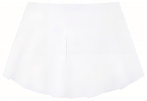 (Women) WE11DONE SS24 White Pleated Mini Skirt Casual Ultra-Short Style. WD-SK1-24-243-W-WH (Women) WE11DONE SS24 White Pleated Mini Skirt Casual Ultra-Short Style. WD-SK1-24-243-W-WH