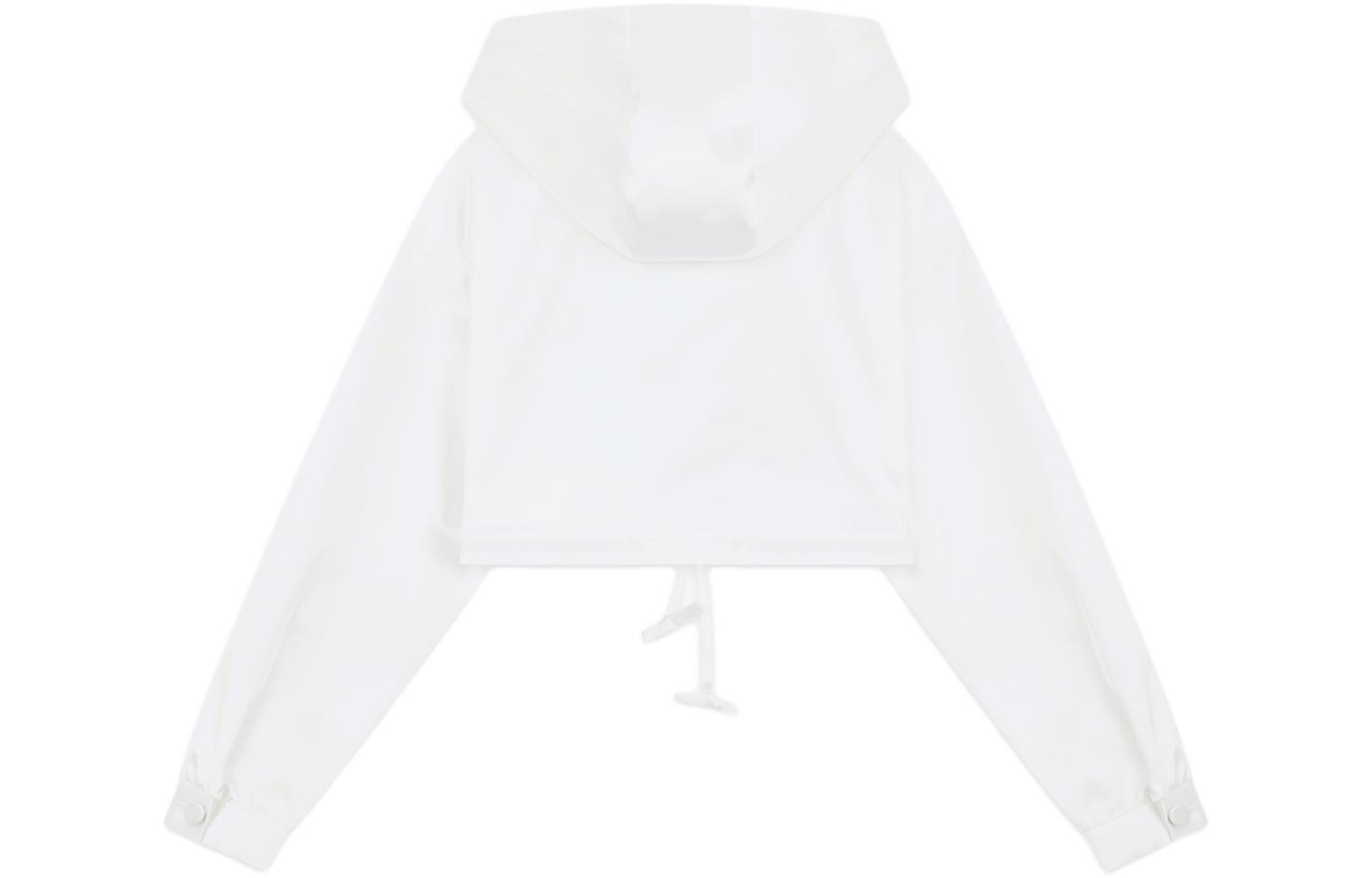 (Women) WE11DONE SS24  White Satin Drawstring Cropped Hooded Jacket. WD-JP0-24-091-W-WH 圖 3