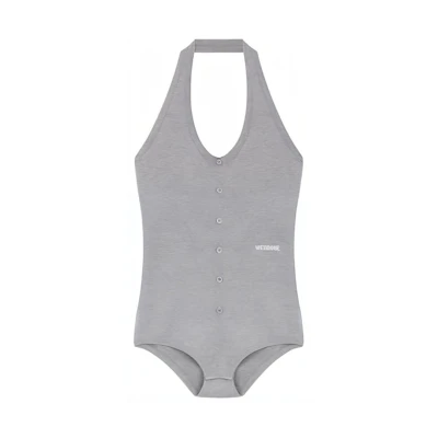 (Women) WE11DONE SS24 Backless Halter Slim Jumpsuit Women’s Grey WD-KB1-24-612-W-GY