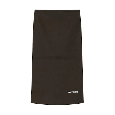 (Women) WE11DONE SS24 Brown Mid-Waist Letter Print Casual Maxi Skirt Women. WD-KS1-24-602-W-BR
