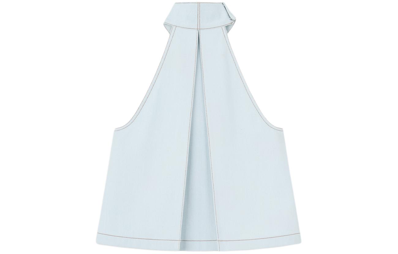 (Women) WE11DONE SS24 Contrast Stitch Halter Denim Vest Women Light Blue WD-DB0-24-299-W-IC 圖 3