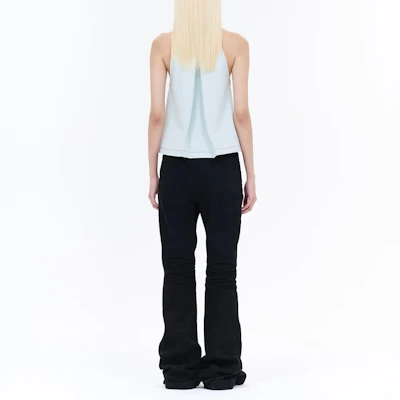 (W) WE11DONE SS24 Rompi Denim Halter Jahitan Kontras Wanita Biru Muda WD-DB0-24-299-W-IC Purchase (W) WE11DONE SS24 Rompi Denim Halter Jahitan Kontras Wanita Biru Muda WD-DB0-24-299-W-IC