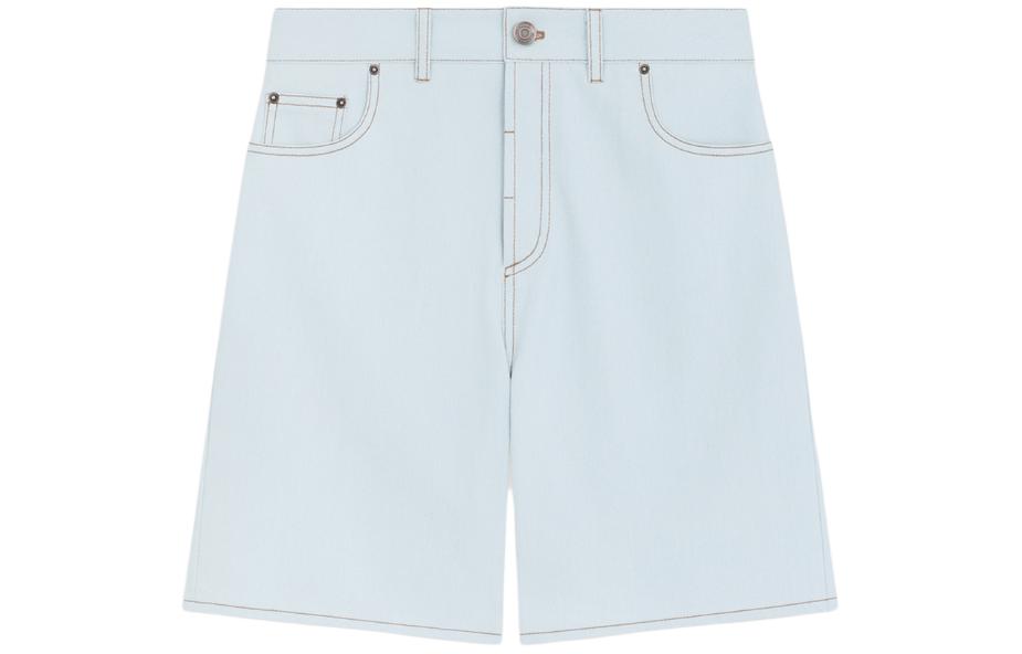 Order (W) WE11DONE SS24 對比縫線中腰牛仔短褲 女裝 淺藍色 WD-DP0-24-377-W-IC