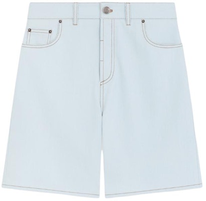 (W) WE11DONE SS24 對比縫線中腰牛仔短褲 女裝 淺藍色 WD-DP0-24-377-W-IC Order (W) WE11DONE SS24 對比縫線中腰牛仔短褲 女裝 淺藍色 WD-DP0-24-377-W-IC