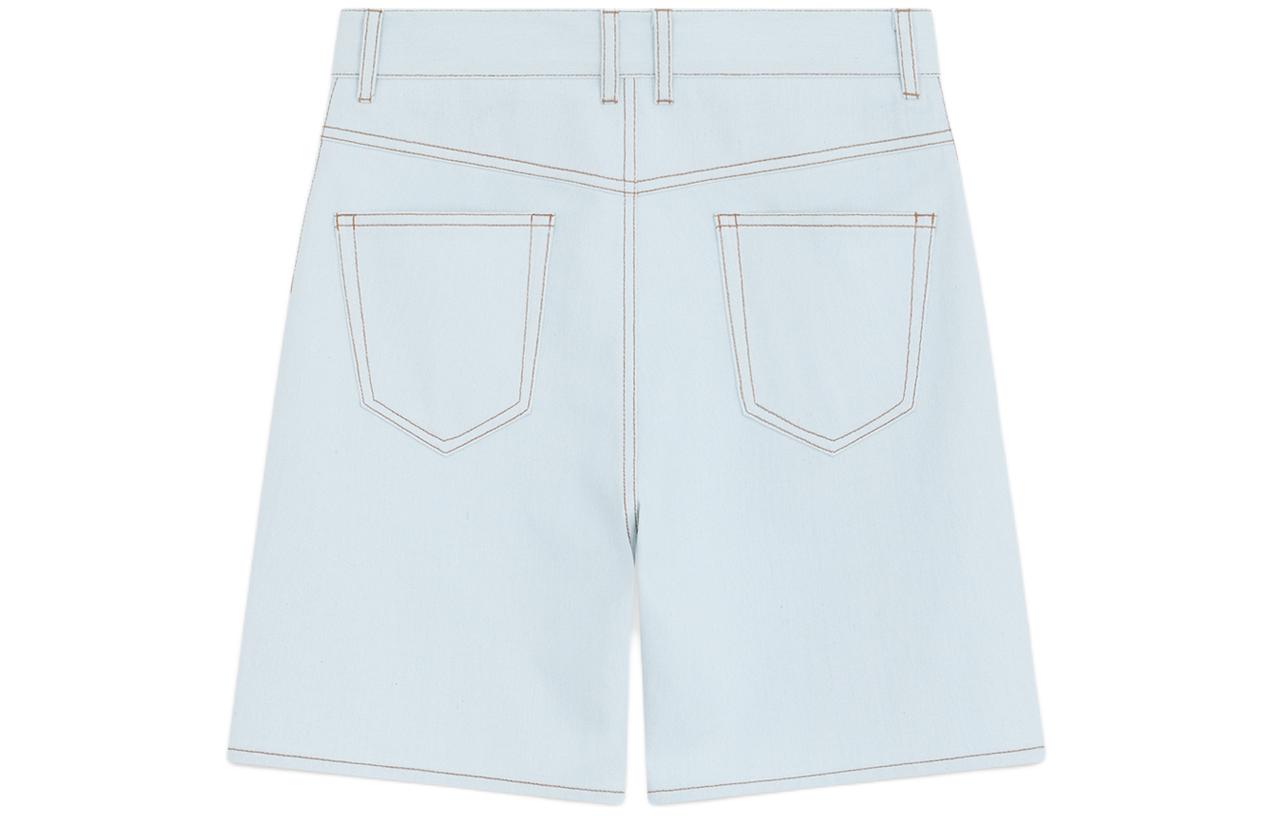 Lookbook (W) WE11DONE SS24 對比縫線中腰牛仔短褲 女裝 淺藍色 WD-DP0-24-377-W-IC