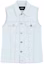 Buy (W) WE11DONE SS24 Rompi Denim Jahitan Kontras Warna Biru Muda WD-DV0-24-397-W-IC