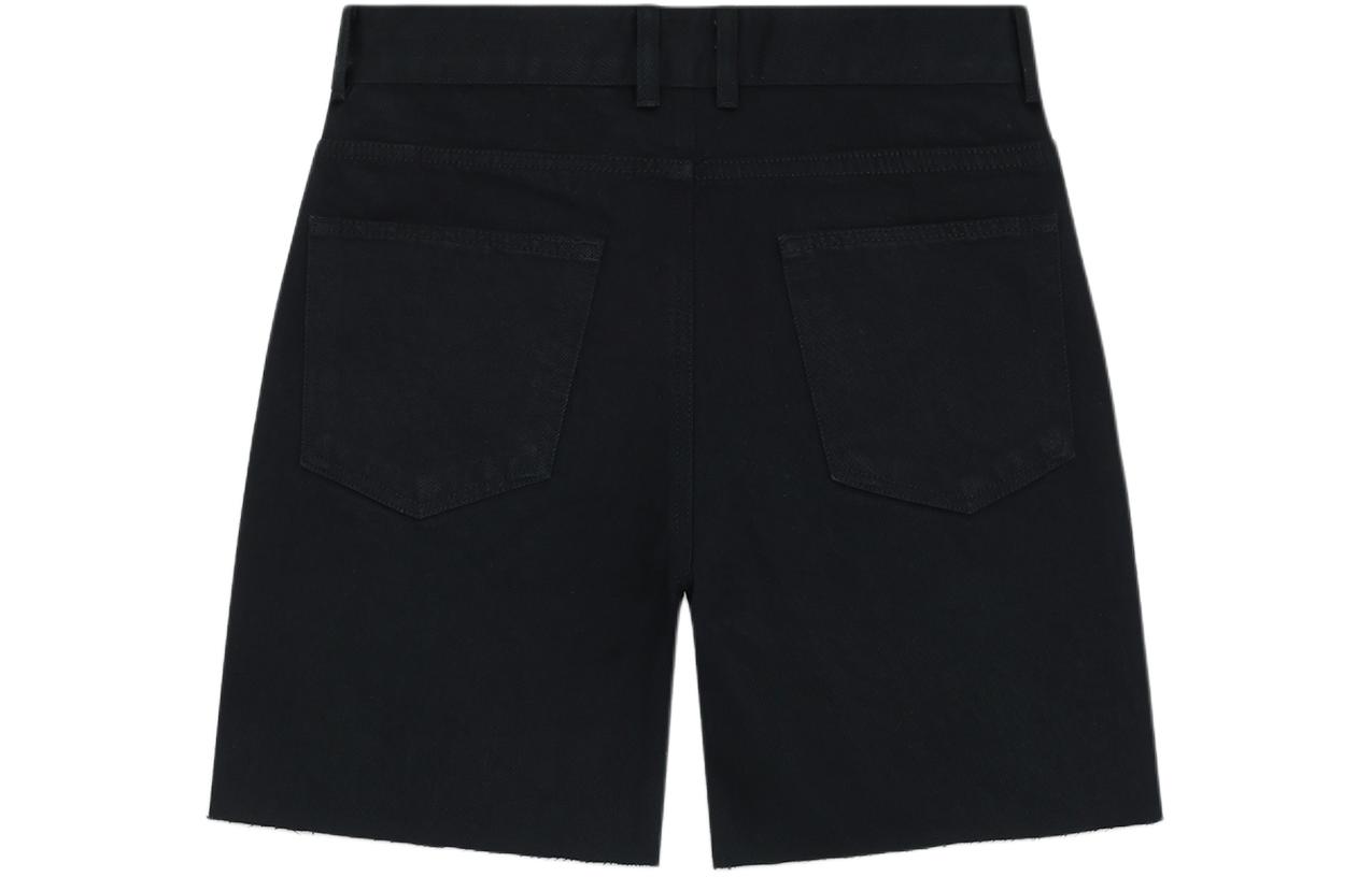 Lookbook (W) WE11DONE SS24 仿舊高腰牛仔短褲 女款 - 黑色 WD-DP0-24-351-W-BK