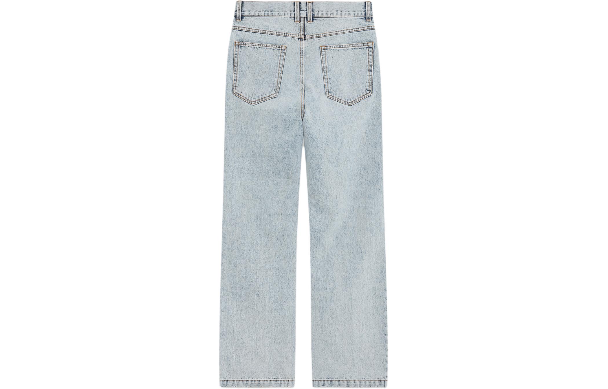 Lookbook (W) WE11DONE SS24 仿舊低腰長牛仔褲 女 淺藍色 WD-DP0-24-330-W-IC