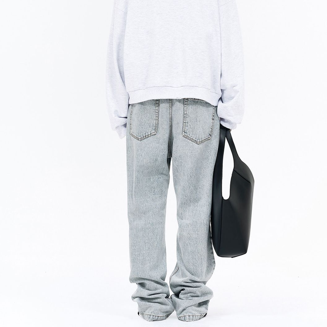 Purchase (W) WE11DONE SS24 仿舊低腰長牛仔褲 女 淺藍色 WD-DP0-24-330-W-IC